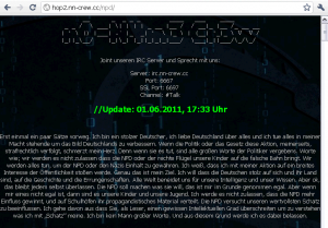 Screenshot der Seite http://hop2.nn-crew.cc/npd/ vom 14.06.2011 22:54:38 Uhr